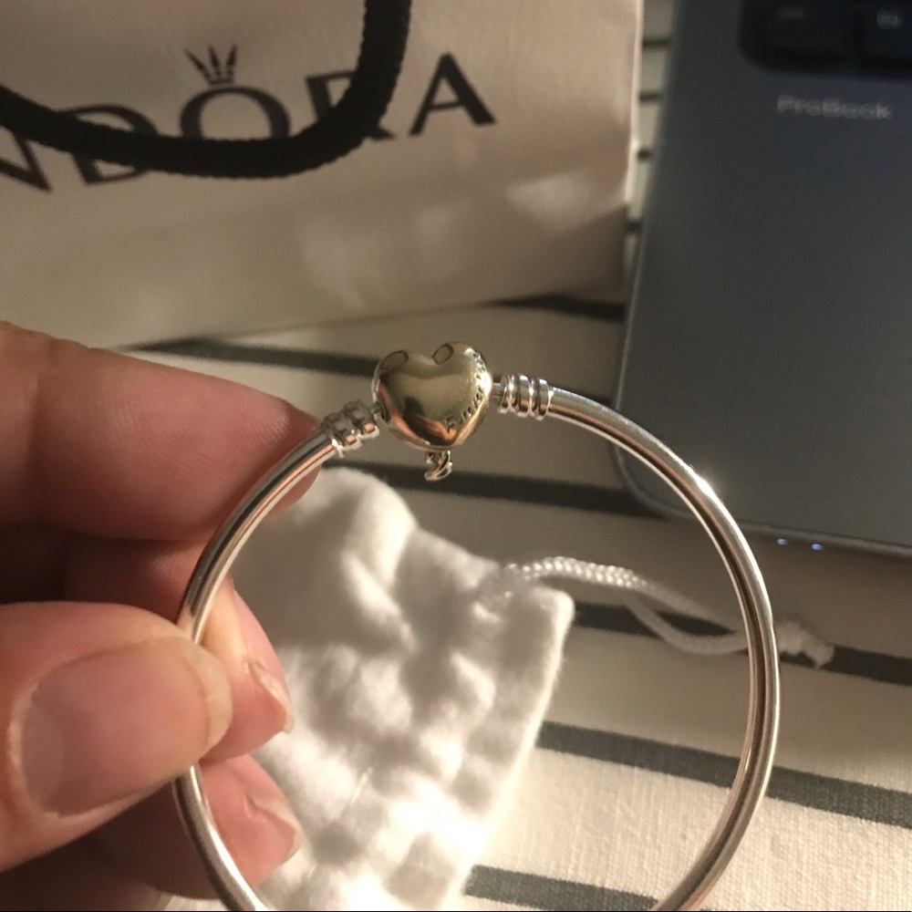 Pandora bracelet infinity open heart bangle